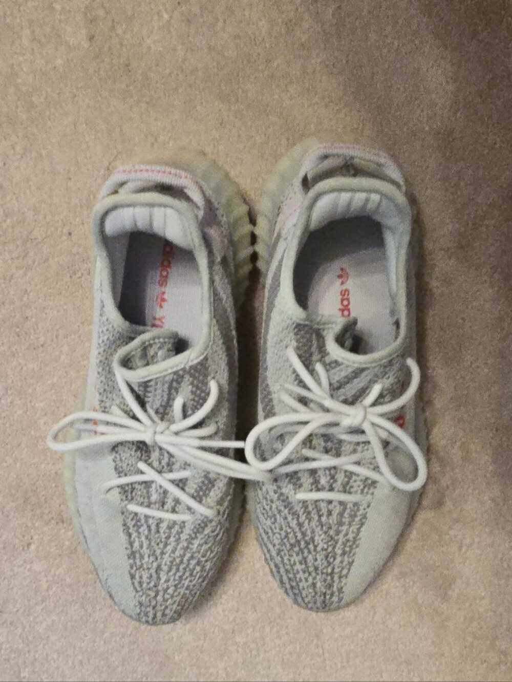adidas Yeezy Boost 350 V2 Zebra CP9 Gray/Green Men's Size 10 - EUC